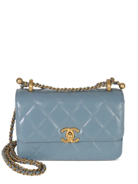 CHANEL Pre-Owned 2021-2025 diamond-quilted shoulder bag Blue 152814