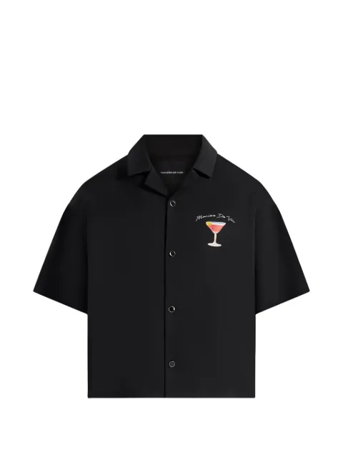 Manière De Voir St. Barts in black relaxed fit shirt Black MAN3622