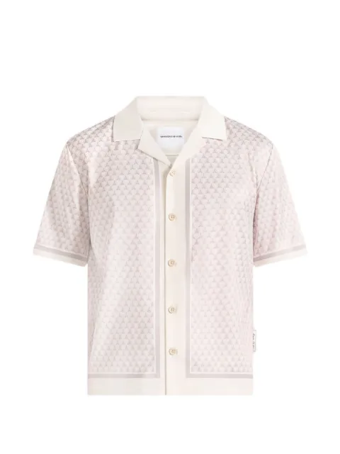 Manière De Voir Idriss Eiffel monogram resort shirt Neutrals MAN3597