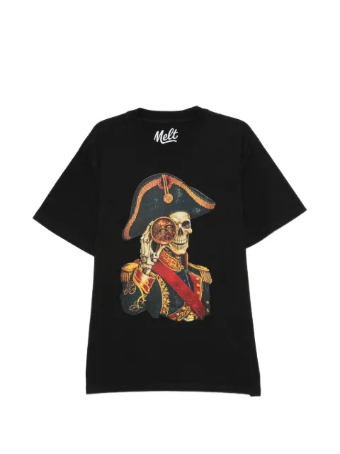 Melt graphic-print round neck T-shirt Black MS5339