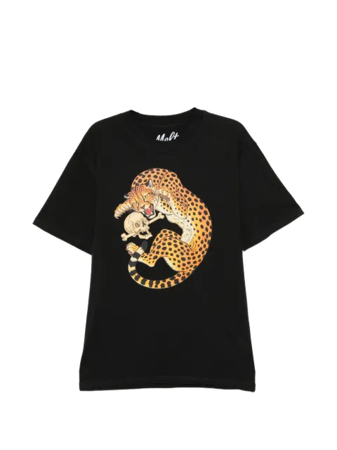 Melt leopard-printws T-shirt Black MS5335
