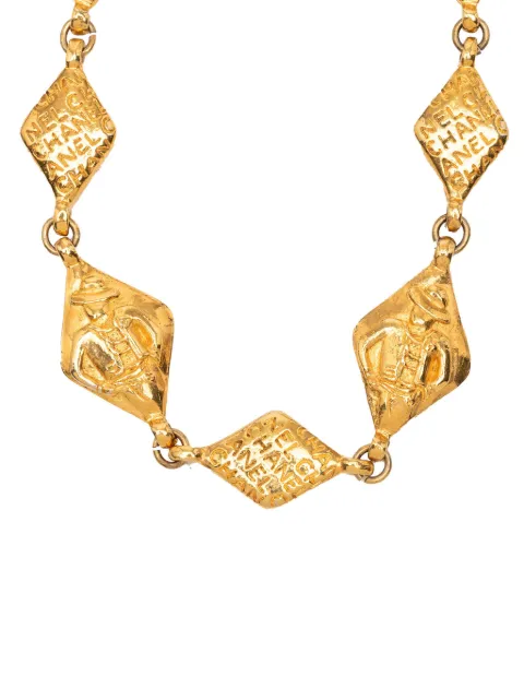 CHANEL Pre-Owned 1970-1980 Gold Plated Logo Chain Necklace costume necklace Gold 2LEQMWXL5GDCIVHA