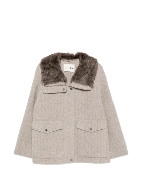 Manzoni 24 herringbone-weave jacket Neutrals 26M1735SPINS39N