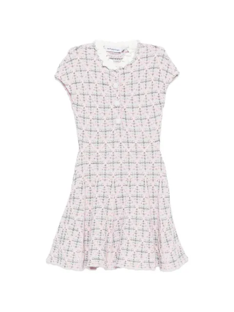 Self-Portrait diamond-pattern mini dress Pink AW26146SP