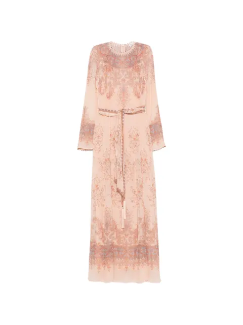 ZIMMERMANN paisley-print belted dress Pink 9671DF261