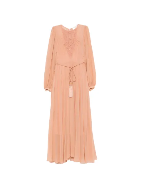 ZIMMERMANN lace-panelled pleated dress Pink 8975DF261