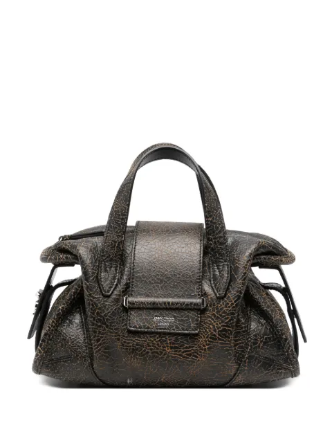 Jimmy Choo Barfilo cracked-effect tote bag Black BARFILOSRVG