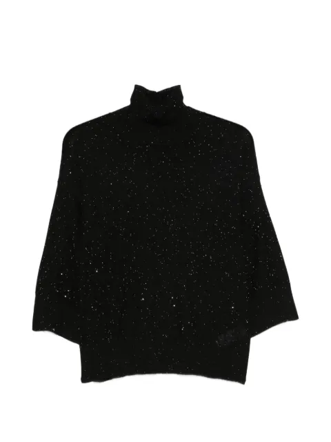 Fabiana Filippi sequin-embellished roll-neck sweater Black MAD216F3970000D722