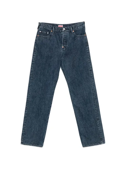 Kenzo Kenzo Signature logo-embroidered straight-leg jeans Blue FG62DP2426U3