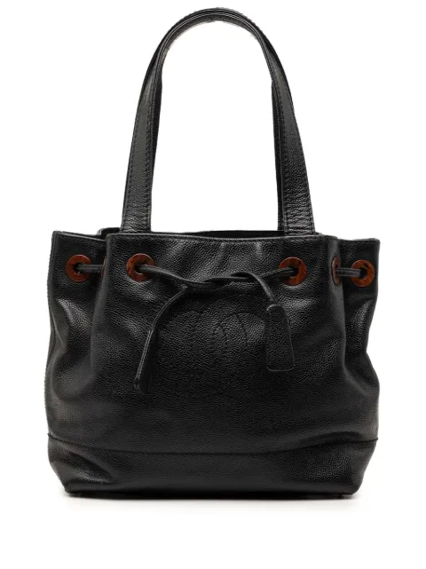 CHANEL Pre-Owned 2002-2003 CC Caviar Drawstring tote bag Black YZ0NT2B1YYS3J3B6