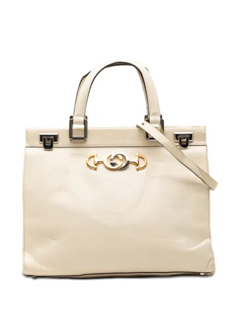Gucci Pre-Owned 2000-2015 Medium Calfskin Zumi Top Handle Bag satchel White YVKLRM6VX2CMBUY4