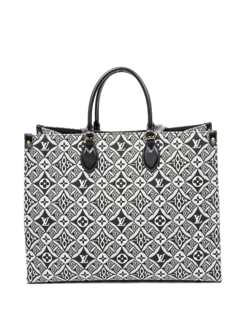 Louis Vuitton Pre-Owned GM OnTheGo 1854-embroidered tote bag White FL2280