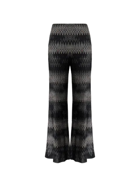 Missoni viscose lamé Chevron palazzo trousers Black DS26WI11BR0153