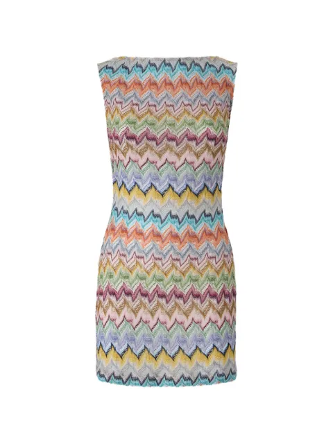 Missoni Zigzag-knit backless beach dress Blue MC26WQ01BR015Y