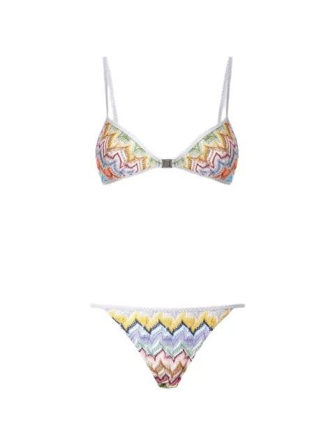 Missoni Zigzag-knit bikini Neutrals MS26SP0KBR015Y