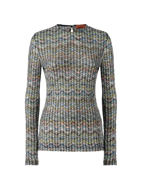 Missoni zigzag-knit sweater Blue DS26WN1DBC006D