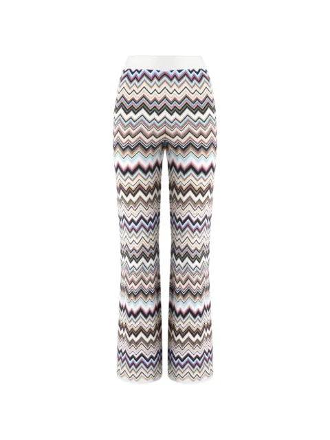 Missoni Zigzag-knit trousers White DS26WI0IBK01KO