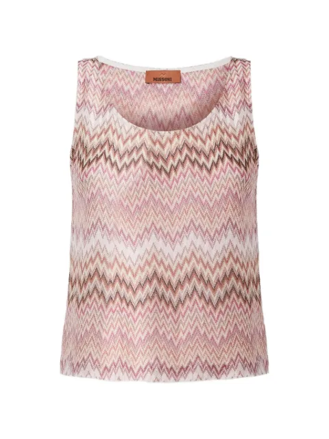 Missoni sleeveless viscose top with snake motif Pink DS26WK0QBR016F
