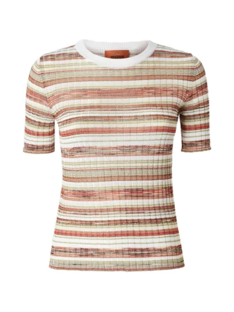 Missoni striped ribbed-knit sweater Neutrals DS26WN19BK01JA