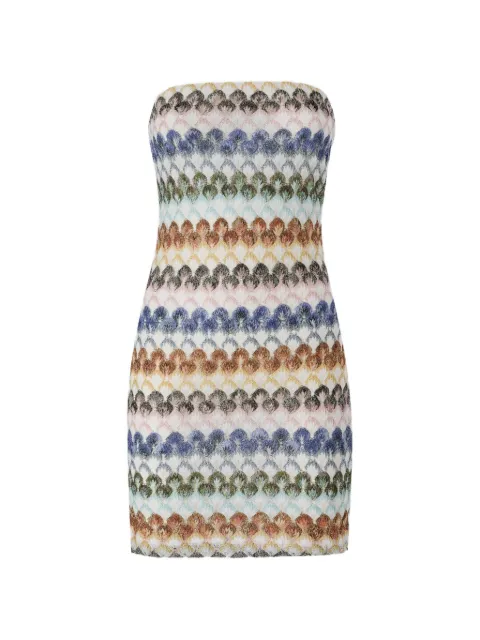 Missoni bustier mini dress with lace motif Neutrals DS26WG2GBR015P