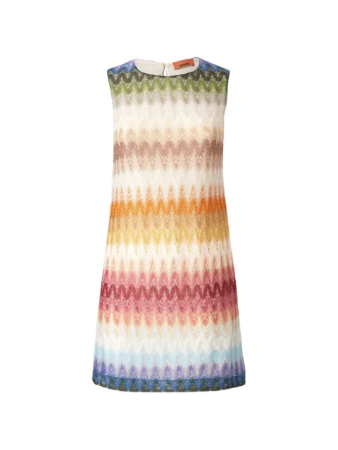 Missoni sleeveless dégradé viscose mini dress Neutrals DS26WG2IBR015K