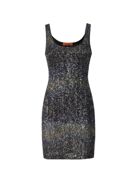 Missoni sequin-embellished zig-zag mini dress Black DS26WG0XBC006G