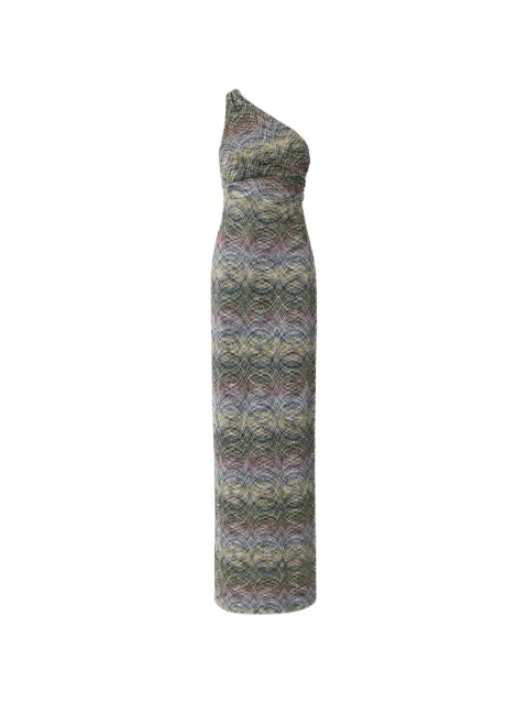 Missoni one-shoulder knit dress Green DS26WG1ZBR015S