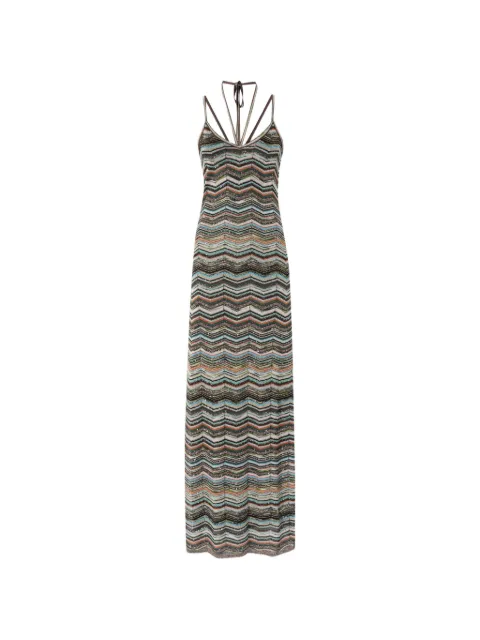 Missoni Zigzag-knit sequin-embellished dress Black DS26WG2KBK01KS