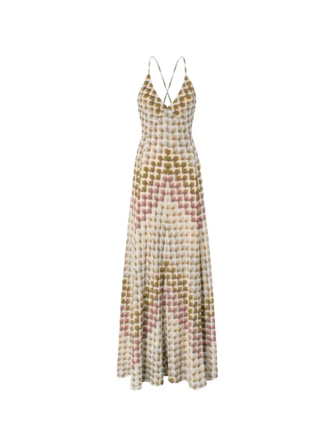 Missoni Zigzag-knit open-back dress Neutrals DS26WG1VBR015L