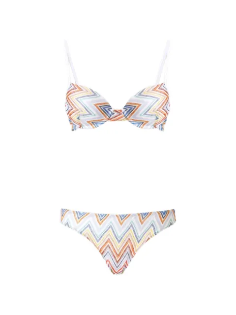Missoni zigzag-print bikini White MC22SP01BR0161