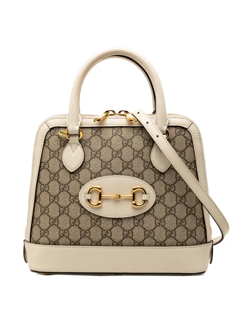 Gucci Pre-Owned 2000-2015 Small GG Supreme Horsebit 1955 satchel Neutrals B8MKQ3I1FKKW9BAN