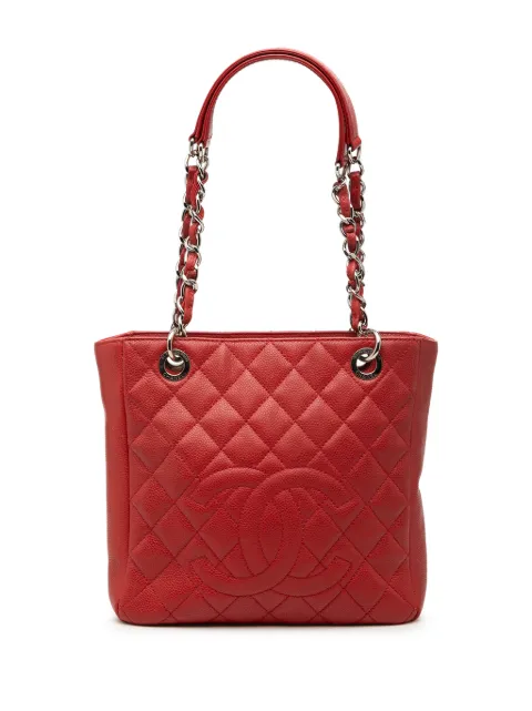 CHANEL Pre-Owned 2011 Caviar Petite Shopping tote bag Red 5DVLTRH2BM60W8YD