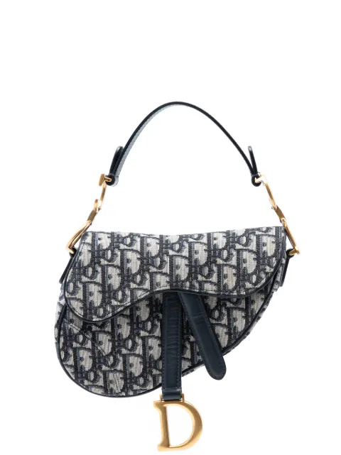 Christian Dior Pre-Owned 2020 Mini Oblique Canvas Saddle Bag satchel Blue YIUKLANXYOWH3JPB
