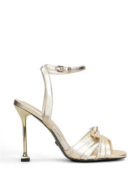 Gold & Rouge Naisa-M bow-detail metallic sandals Gold NAISAM