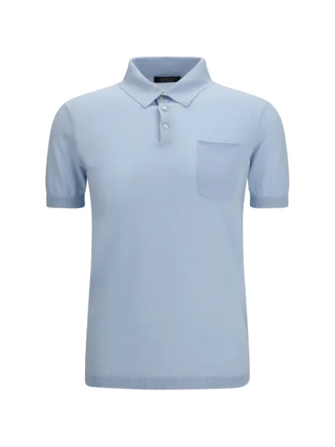 Aragona short-sleeve chest-pocket polo shirt Blue U3311TF