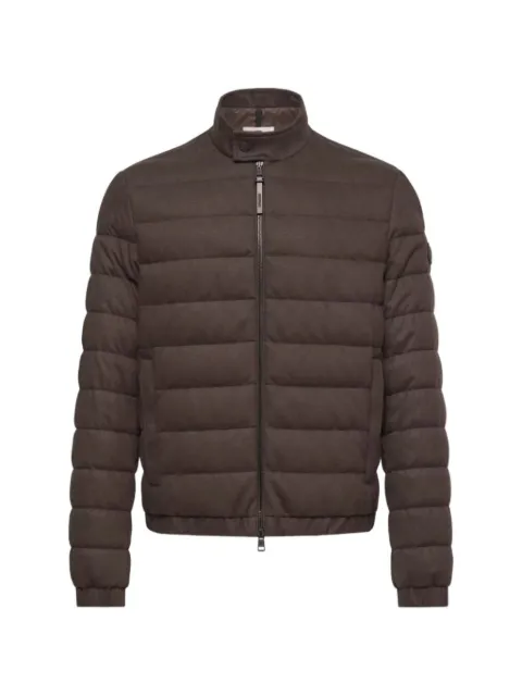 Moncler Luray quilted zip-up jacket Brown L109111B0010089A6J