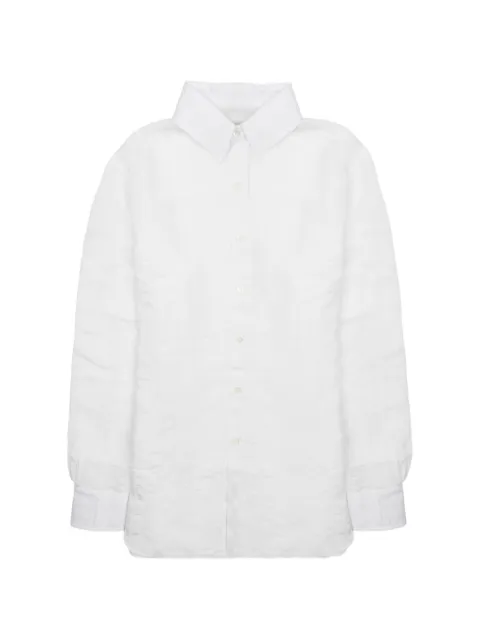Department 5 crinkled long-sleeve shirt White US01952M2TF0363001