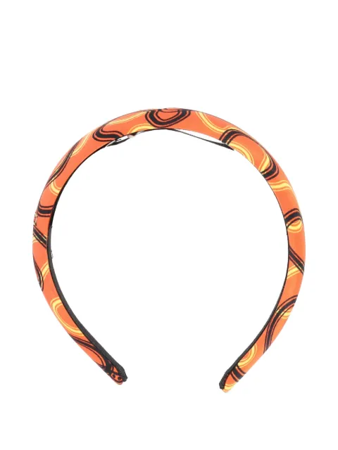 Vivienne Westwood abstract-print headband Orange 81020022W01GIH401