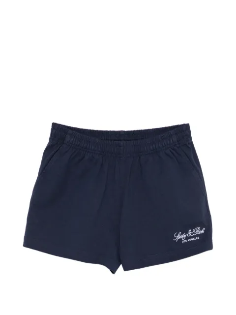 Sporty & Rich logo-embroidered drawstring shorts Blue SH03776269BL106