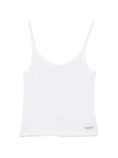 Sporty & Rich pointelle-knit camisole top White TO11076326WH013