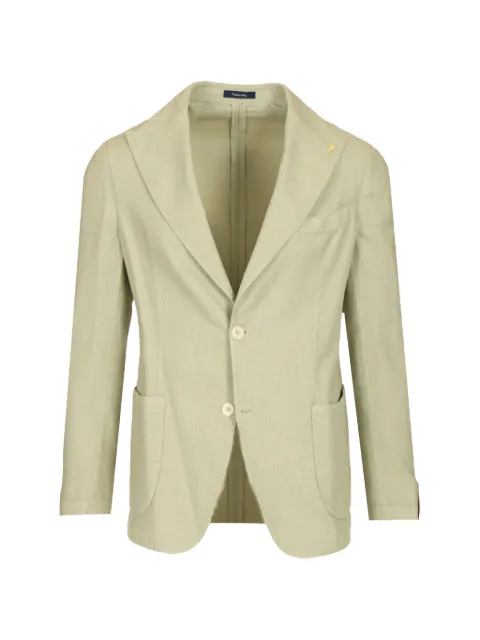 Guarinucci single-breasted patch-pocket blazer Green PIAZZASANLUIGI