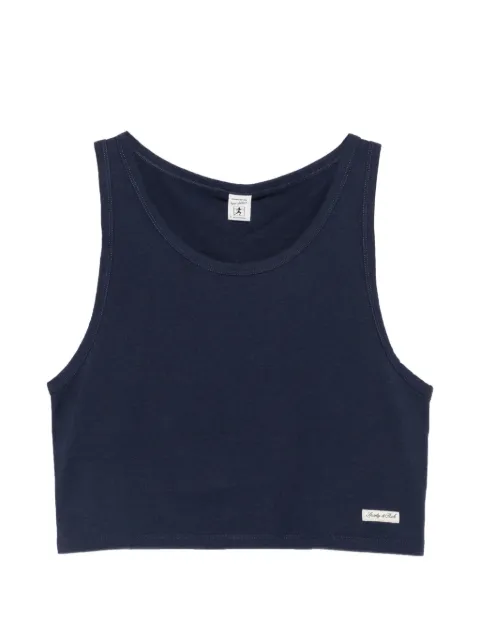 Sporty & Rich logo-patch tank top Blue TO12176326BL106