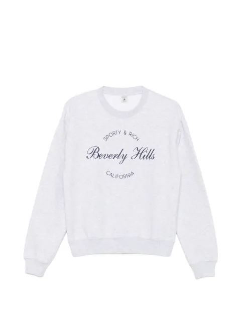 Sporty & Rich Beverly Hills logo-print sweater Grey ST09876257GY03
