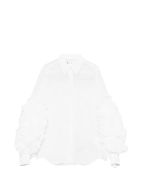 Comme Des Garçons Comme Des Garçons ruffled sheer blouse White RQB009