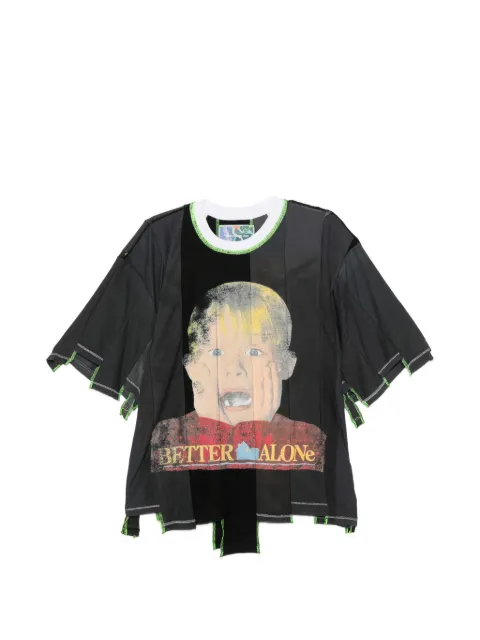 Better with Age graphic-print panelled T-shirt Black SS26PTSLOA