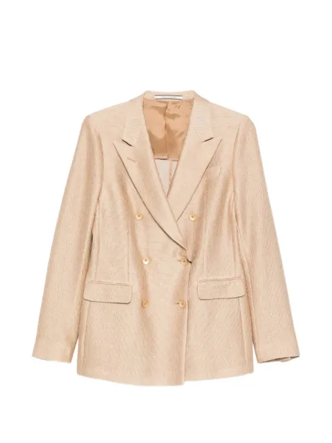 Tagliatore double-breasted pinstripe-pattern jacket Neutrals JPARIGI10BSV340311EA801