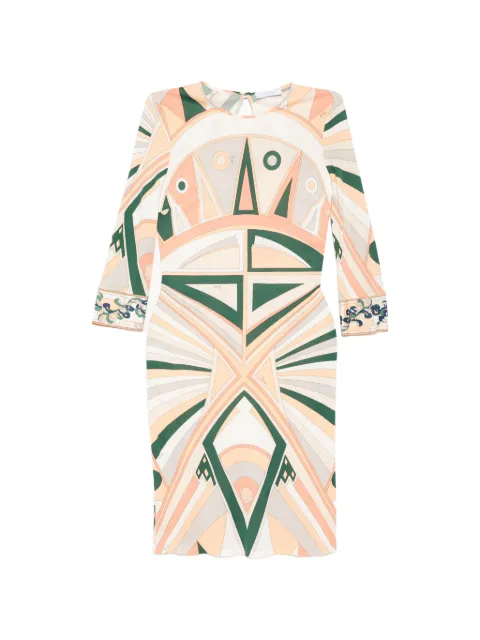 PUCCI Pre-Owned geometric-print midi dress Neutrals CSVM9237