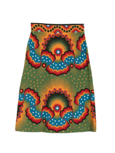 Valentino Garavani Pre-Owned 2016 star-print midi skirt Green CSVM9226
