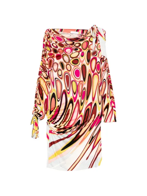 PUCCI Pre-Owned abstract-print midi dress Pink CSVM9235