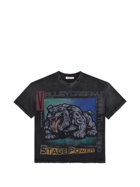 Vale graphic-print distressed T-shirt Black VAL182